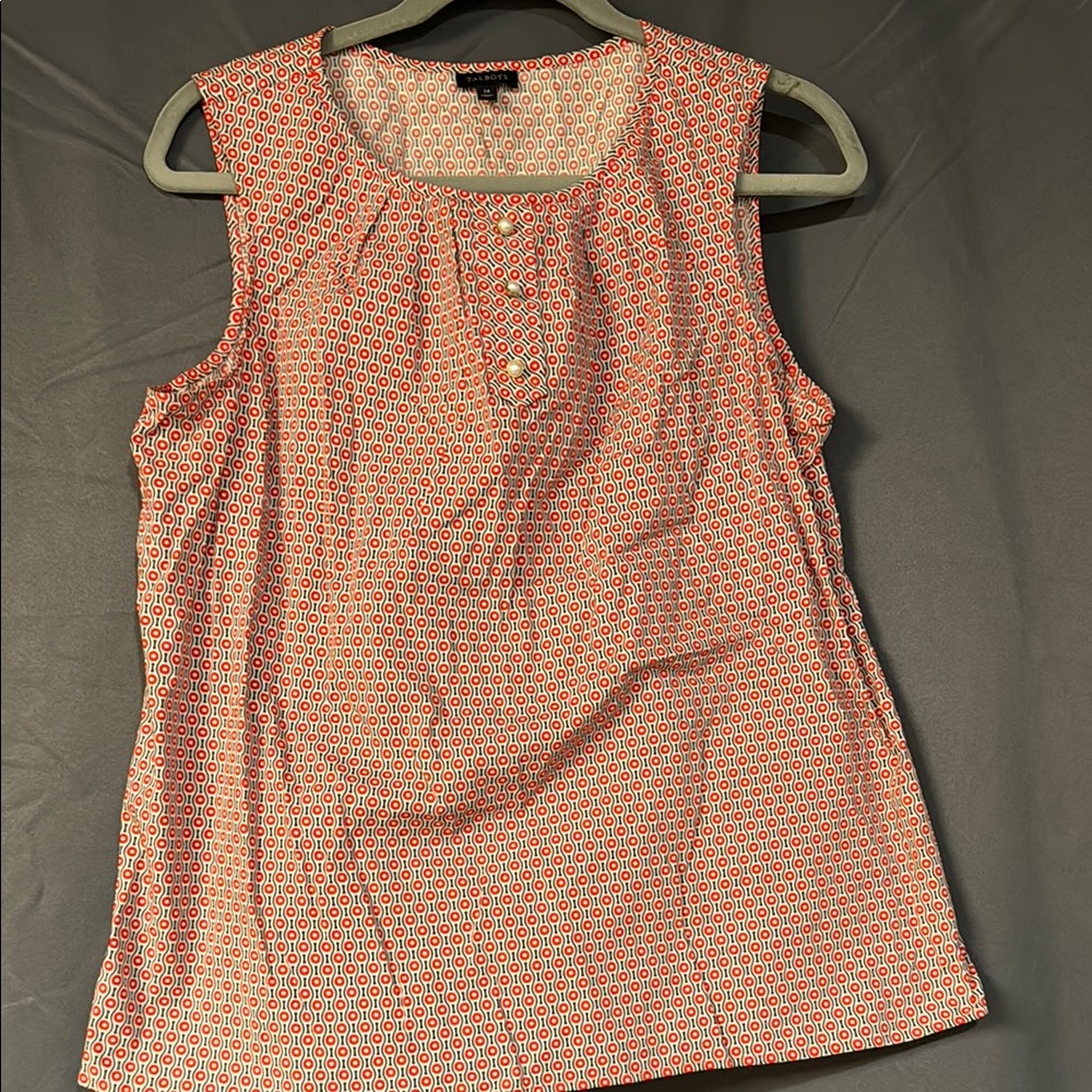 Women's Sleeveless Top - Red Pattern